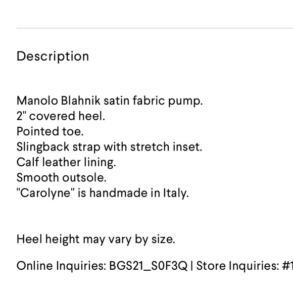 SOLD! Manolo Blahnik Carolyne Satin Low-heel Slingback Pumps - Picture 9 of 9